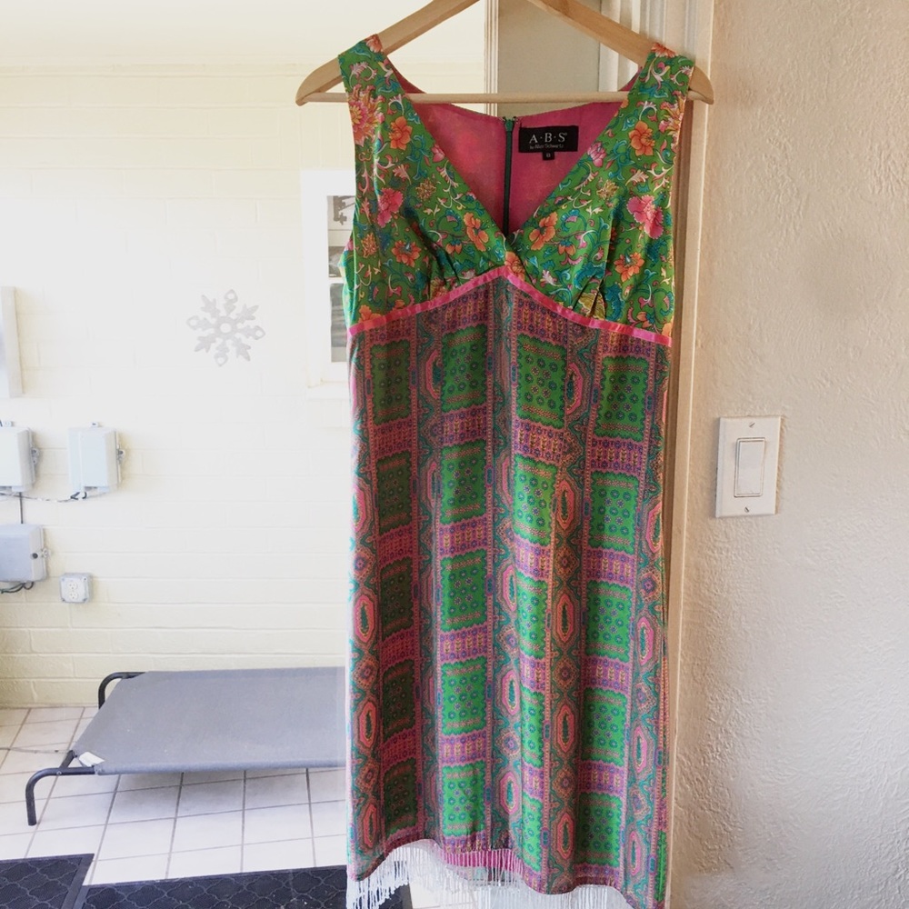 ABS Allen Schwartz silk dress, size 8